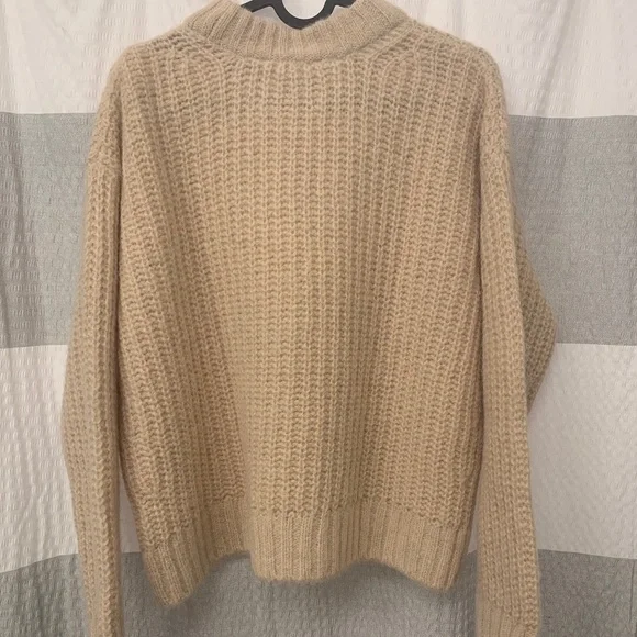 Sezane Cream Ribbed Sweater - Picture 3 of 6